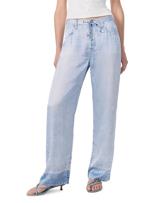 Rag & Bone Blue Miramar Satin Phoebe Pants