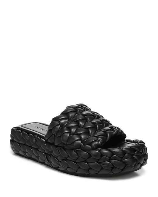 Vince Leather Pompei Platform Sandals in Black | Lyst