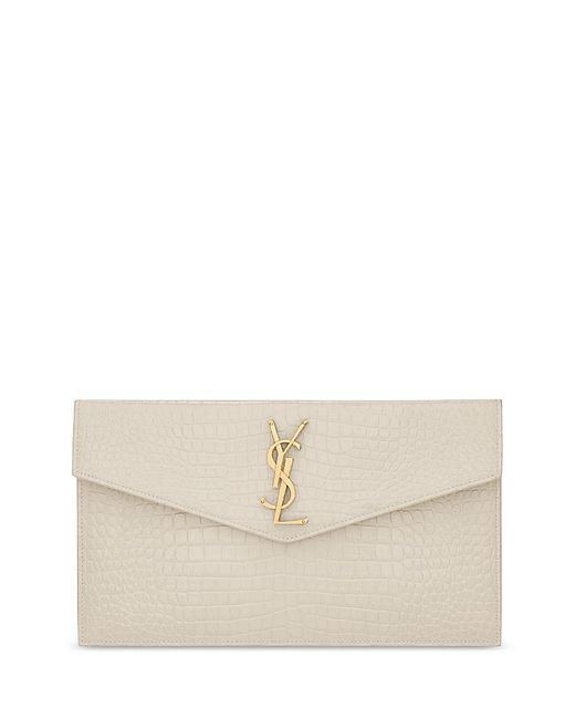 Saint Laurent Natural Uptown Clutch