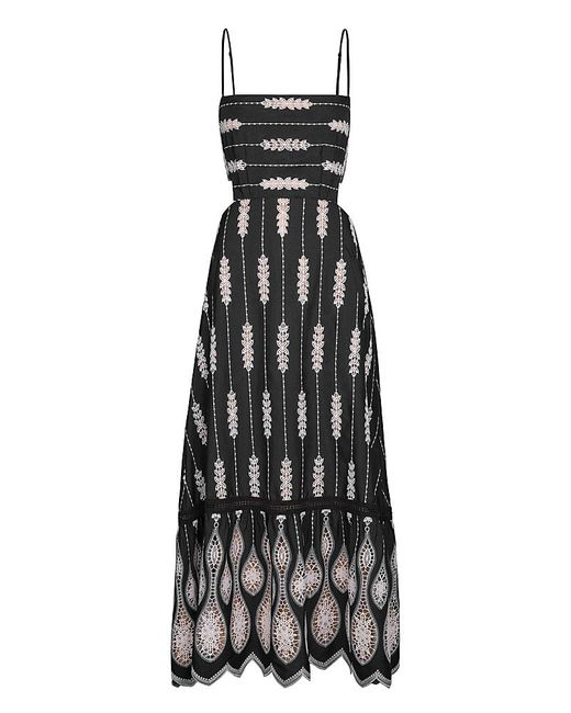 Johanna Ortiz Black Nostalgica Midi Dress