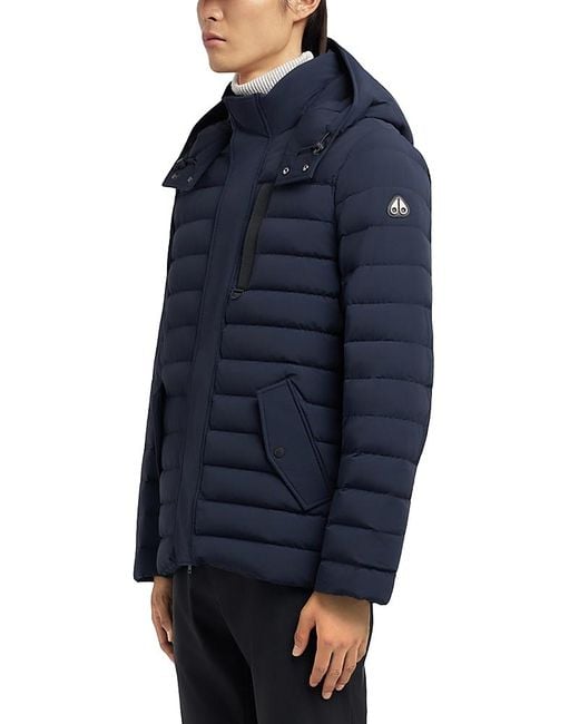 Moose Knuckles Blue Greystone 3Q Down Jacket for men