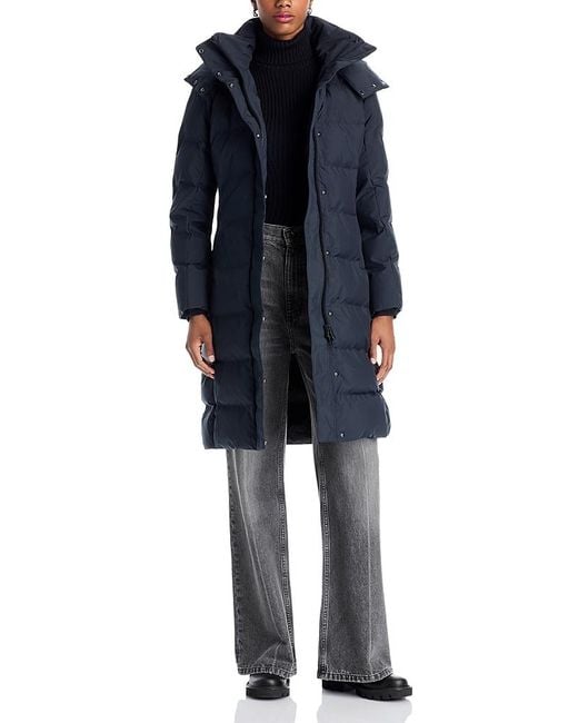 Save The Duck Blue Helsinki Hooded Quilted Coat