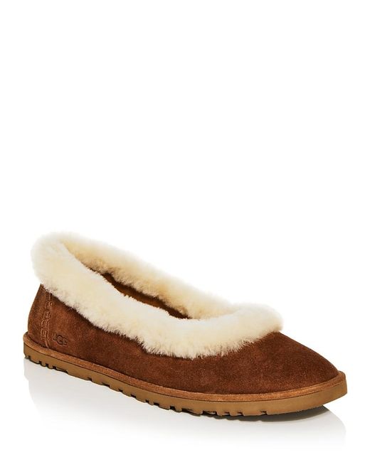 Ugg Brown Zora Ballet Flats