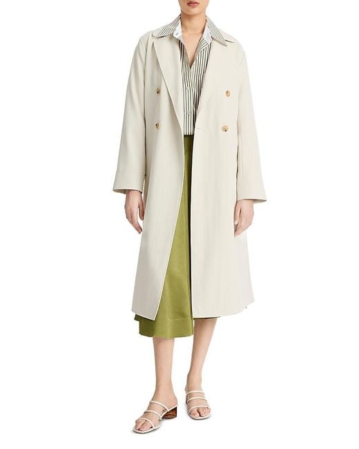 Vince White Drapey Trench Coat