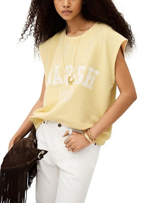 Ba&sh Yellow Beata Sweatshirt