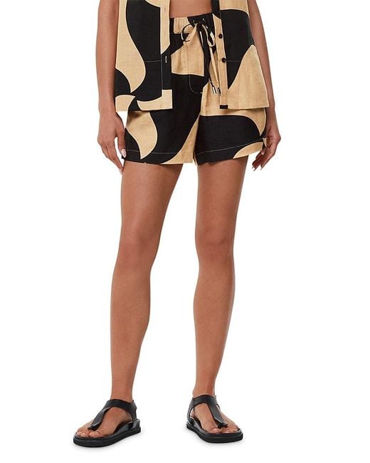 Whistles Black Triangle Swirl Shorts