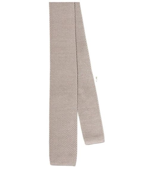Robert Talbott White Redford Silk Knit Necktie for men