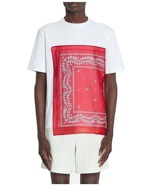 Lanvin Red Bandana T-Shirt for men