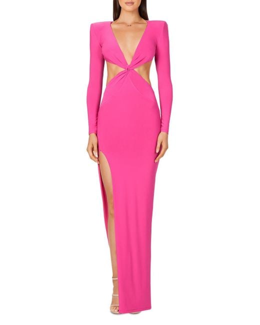 Nookie Synthetic Jewel Cutout Gown in Neon Pink (Pink) Lyst