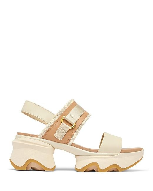 Sorel Women's Natural Kinetic Impact Slingback Platform Sandals