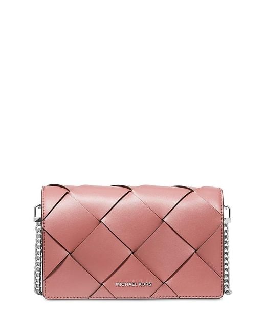 Michael Kors Pink Michael By Jet Set Flap Chain Medium Crossbody