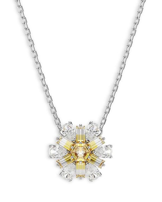Swarovski Metallic Idyllia Flower Pendant Necklace, 17.72
