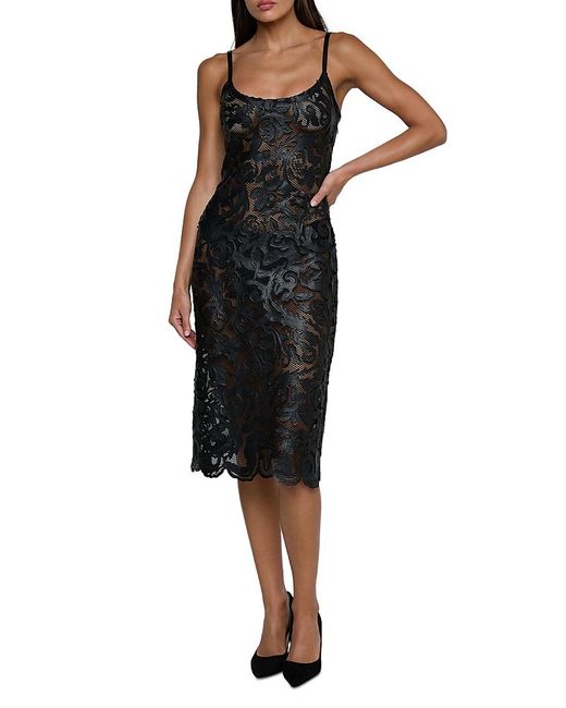 black laser cut out dress Girls Black Laser Cut Dress