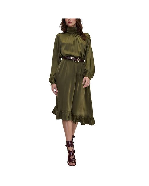Cynthia Rowley Green Monroe Silk Charmeuse Dress