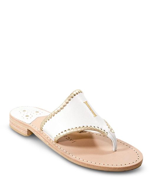 Jack Rogers Leather I Do Embroidered Sandals in White Lyst