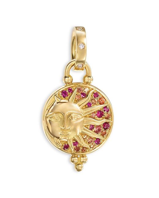 Temple St. Clair Metallic 18K Ruby, Sapphire & Diamond Eclipse Pendant
