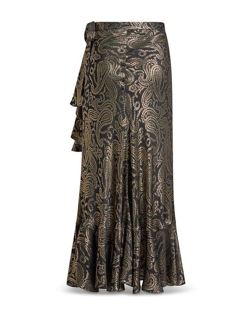 Etro Metallic Maxi Wrap Skirt