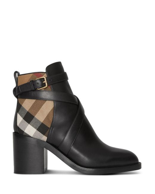 pryle equestrian check ankle booties