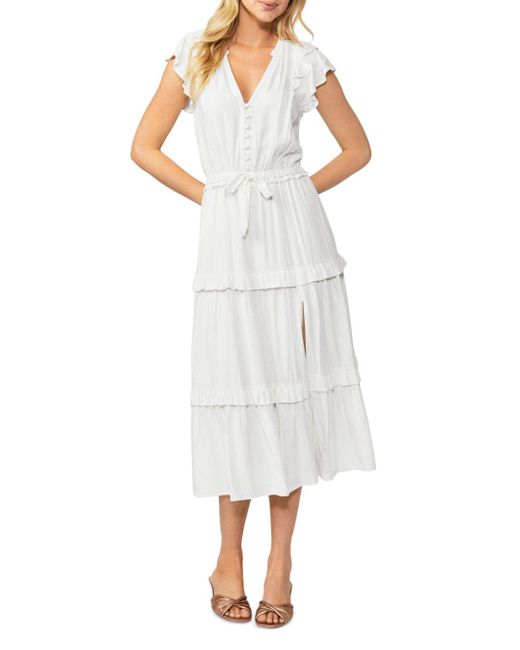PAIGE Rozlyn Midi Dress in White Lyst Australia