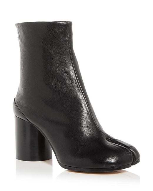 Maison Margiela Black Tabi Split Toe Block Heel Booties