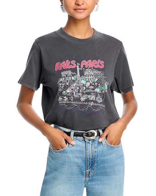 Rails Blue Paris Graphic Tee