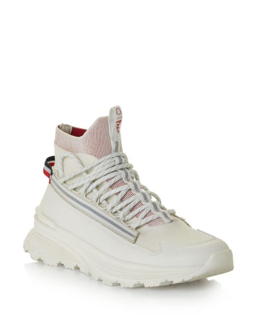 Moncler Synthetic Monte Runner High Top Sock Sneakers in White (Natural