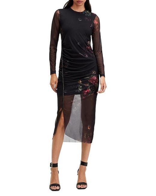 AllSaints Black Nora Sparkle Dress