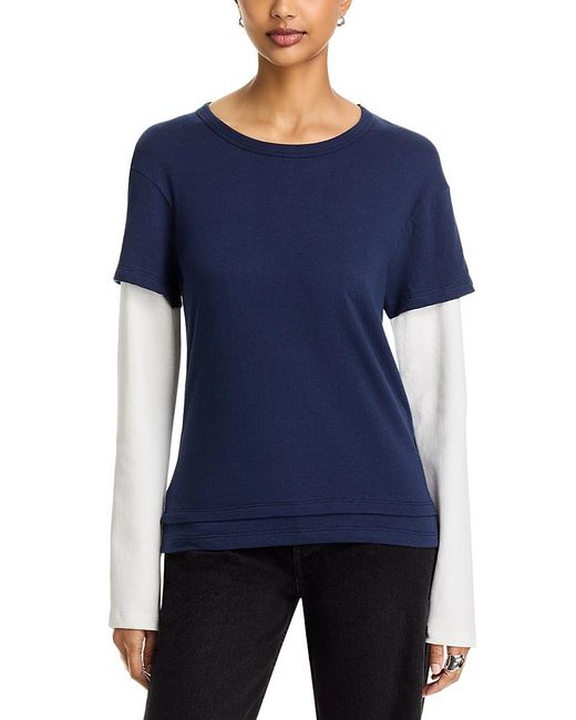 EB DENIM Blue Rory Layered Tee