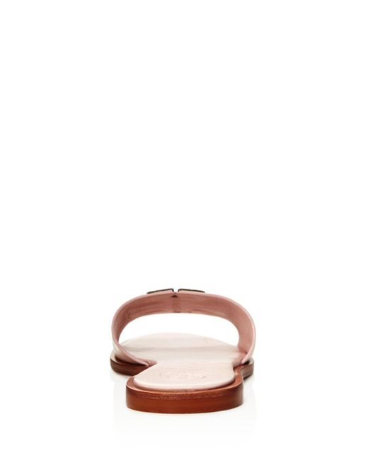 tory burch ines flat slide sandals