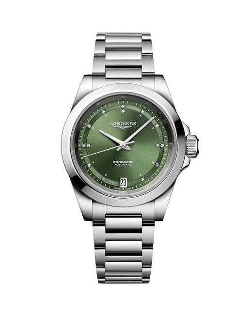 Longines Gray Conquest Watch, 34Mm