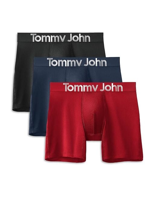 Tommy John Red 360 Sport Essentials 6 Boxer Briefs, Pack Of 3 for men