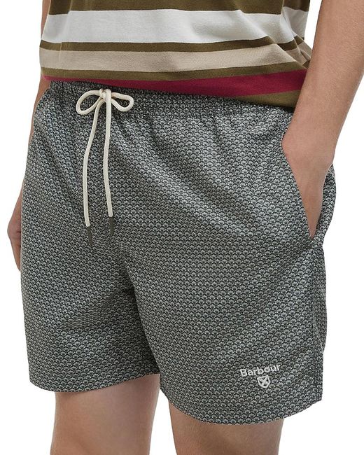 Barbour Gray Shell 5 Swim Shorts for men