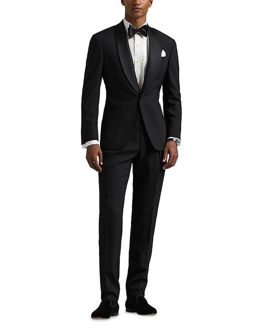 Polo Ralph Lauren Black Tailored Wool Barathea Shawl Tuxedo for men