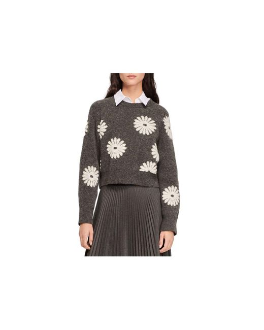 sandro floral sweater