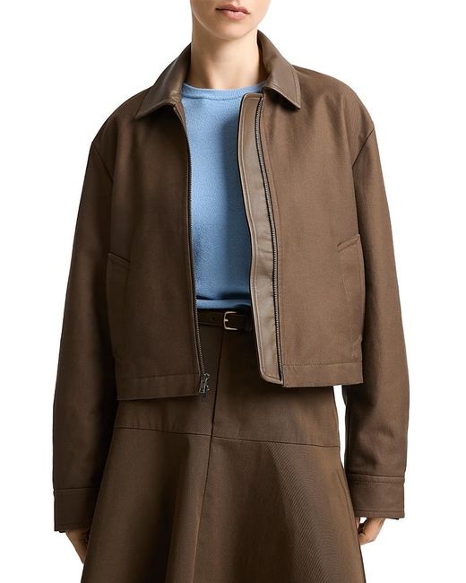 Vince Brown Casual Twill Jacket