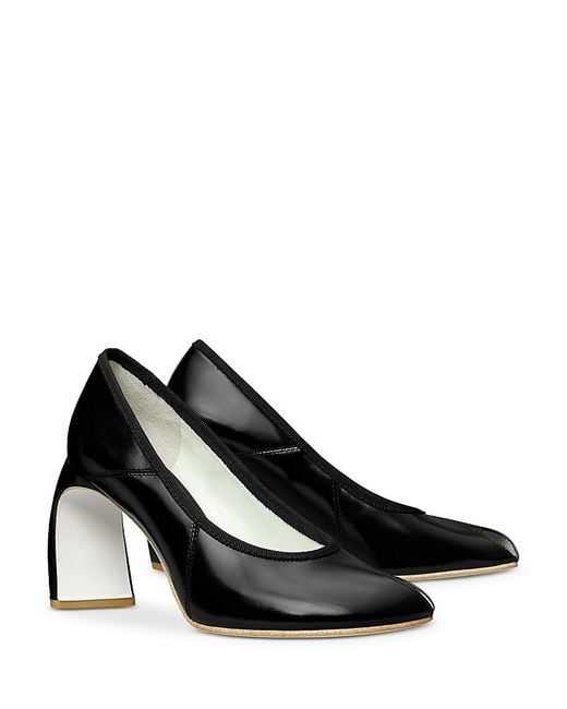 Tory Burch Black Peep-Toe Pump