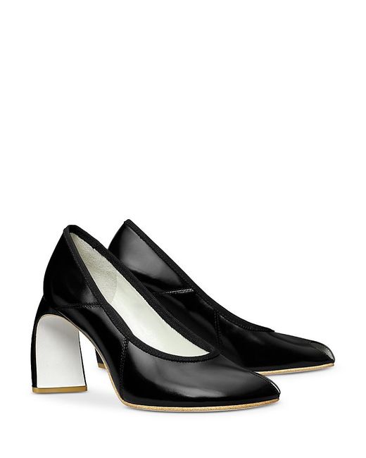 Tory Burch Black Peep-Toe Pump