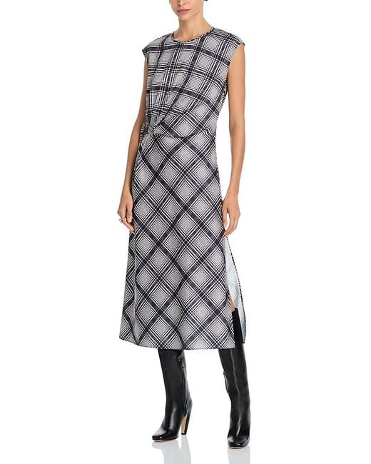 10 Crosby Derek Lam Multicolor Adelita Satin Midi Dress