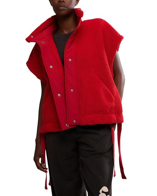 Free People Red Scout It Out Vest