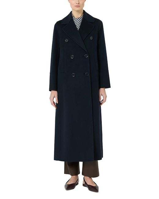 Max Mara Blue Custodi Wool Coat