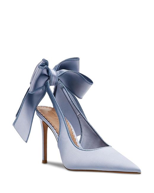 Steve Madden Blue Teacup Bow Pumps