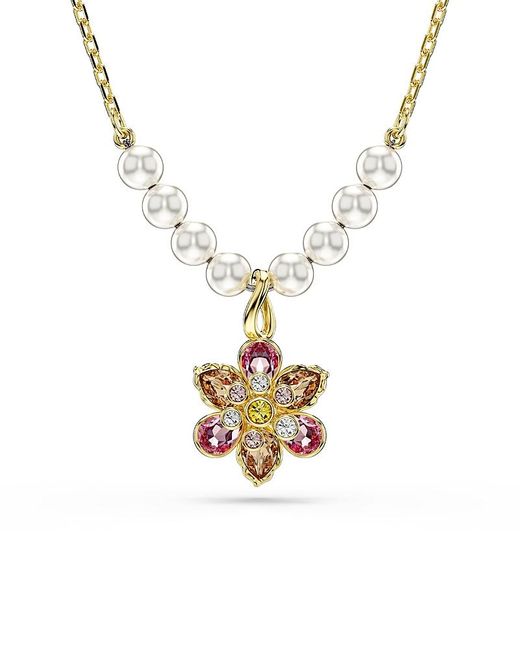 Swarovski White Idyllia Pendant Necklace, 14.9-17.8