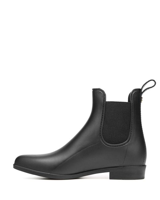matte black chelsea rain boots