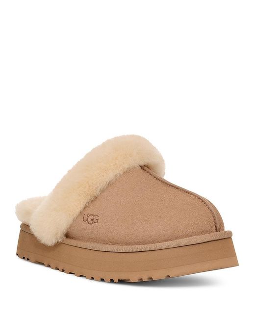 Ugg Natural Disquette Slip On Flats