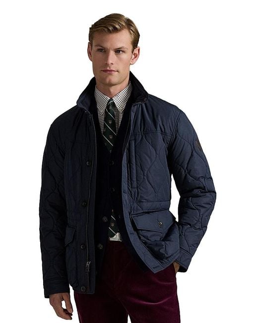 Polo Ralph Lauren Blue The Eastham Quilted Jacket for men