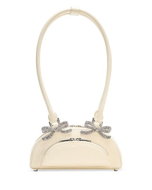 Self-Portrait White Curved Mini Shoulder Bag