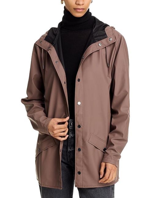 Rains Brown Waterproof Rain Jacket