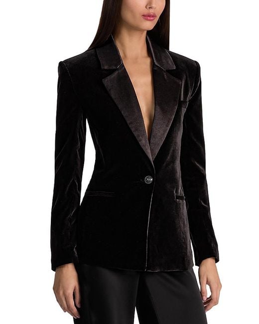 Alice + Olivia Black Silas Slim Blazer