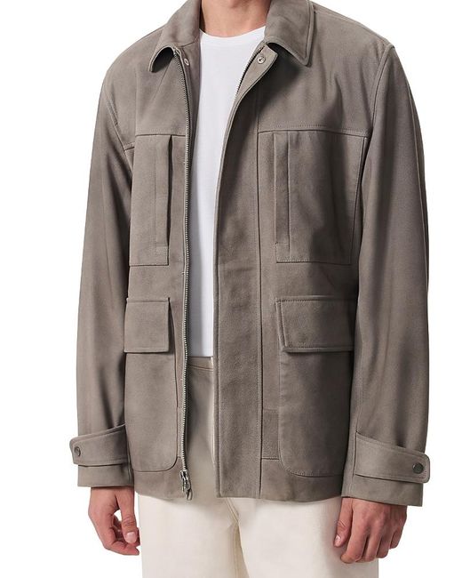 Rag & Bone Brown Pace Suede Chore Jacket for men