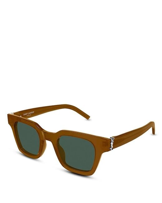 Saint Laurent Natural Rectangular Sunglasses, 47Mm